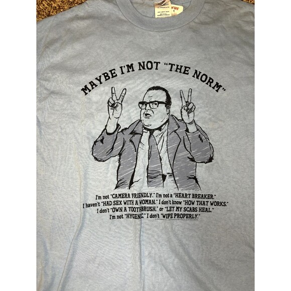 NWT Vintage 2004 Y2K Chris Farley SNL Maybe I’m Not The Norm Shirt Size Large - Picture 2 of 8